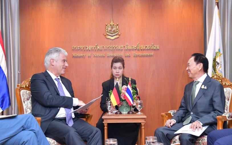 “Pol. Gen. Patcharawat” welcomed the German Ambassador and discussed directions for reducing greenhouse gases before attending the COP28 meeting in early December.